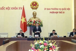 Chủ tịch Quốc hội Vương Đình Huệ phát biểu khai mạc. Ảnh: Doãn Tấn - TTXVN 