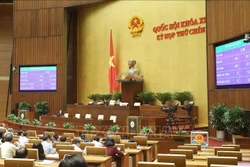 Kết quả miễn nhiệm chức vụ Ủy viên Ủy ban Thường vụ Quốc hội đối với bà Nguyễn Thanh Hải. Ảnh: Doãn Tấn - TTXVN
