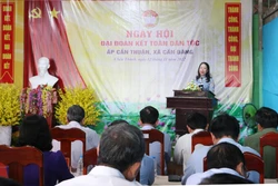 Phó Chủ tịch nước Võ Thị Ánh Xuân phát biểu tại ngày hội. Ảnh: Công Mạo-TTXVN 