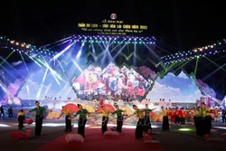 Chương trình văn nghệ chào mừng Lễ khai mạc Tuần Du lịch - Văn hóa Lai Châu năm 2022. Ảnh: Quý Trung – TTXVN 