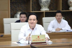 Bộ trưởng Bộ Giáo dục và Đào tạo Phùng Xuân Nhạ phát biểu tại buổi làm việc về phương án tổ chức thi THPT quốc gia 2020 Ảnh: Văn Điệp - TTXVN