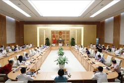 Ban Chỉ đạo Quốc gia phòng, chống dịch bệnh viêm đường hô hấp cấp (COVID-19) họp phương án kiểm soát tình hình dịch bệnh. P. Ảnh: Dương Giang-TTXVN