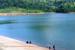 Đập Thác Chuối, nơi xảy ra vụ đuối nước thương tâm. Ảnh: TTXVN phát 