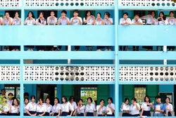 Trường Trung học phổ thông dân tộc nội trú Huỳnh Cương là "ngôi nhà chung" của con em đồng bào dân tộc Khmer tỉnh Sóc Trăng. Ảnh: An Hiếu
