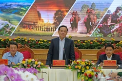 Phó Thủ tướng Chính phủ Trần Lưu Quang, Chủ tịch Hội đồng Điều phối vùng Tây Nguyên, phát biểu kết luận tại Hội nghị. Ảnh: Nguyễn Dũng – TTXVN