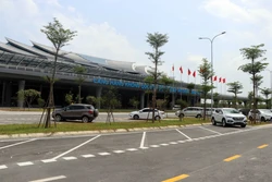 Nhà ga hành khách T2, Cảng hàng không quốc tế Phú Bài (tỉnh Thừa Thiên - Huế) mới được đưa vào khai thác từ tháng 4/2023. Ảnh: Đỗ Trưởng - TTXVN