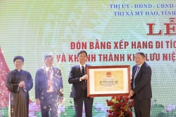 Đón Bằng xếp hạng Di tích lịch sử Quốc gia và khánh thành Khu lưu niệm Nguyễn Thiện Thuật