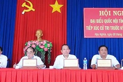 Phó Thủ tướng Thường trực Chính phủ Trương Hòa Bình tiếp xúc cử tri tại Long An
