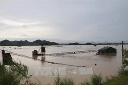 Lũ trên sông Hoàng Long tại Bến Đế đang xuống chậm