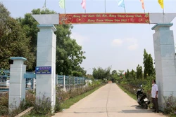Những con đường nông thôn mới nâng cao khang trang trên địa bàn huyện Đức Linh. Ảnh: Nguyễn Thanh - TTXVN 