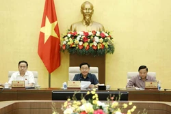 Chủ tịch Quốc hội Vương Đình Huệ phát biểu. Ảnh: An Đăng - TTXVN