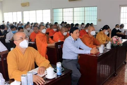 Các đại biểu tham dự buổi họp mặt. Ảnh: Phạm Minh Tuấn-TTXVN 