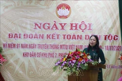 Phó Chủ tịch nước Võ Thị Ánh Xuân dự Ngày hội Đại đoàn kết toàn dân tộc tại Quảng Trị