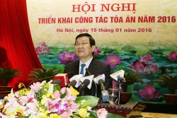 Chủ tịch nước Trương Tấn Sang: Xây dựng ngành Tòa án xứng đáng là chỗ dựa và niềm tin của nhân dân
