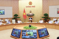 Thủ tướng Phạm Minh Chính chủ trì Phiên họp Chính phủ thường kỳ tháng 5. Ảnh: Dương Giang - TTXVN