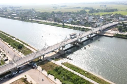 Công trình đập ngăn mặn sông Hiếu ở thành phố Đông Hà (Quảng Trị). Ảnh: Nguyên Lý - TTXVN