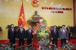 Đồng chí Bùi Đức Hinh, Phó Bí thư Thường trực Tỉnh ủy nhiệm kỳ 2020 - 2025, được hội nghị bầu giữ chức Chủ tịch Hội đồng nhân dân tỉnh Hòa Bình. Ảnh: Thanh Hải - TTXVN