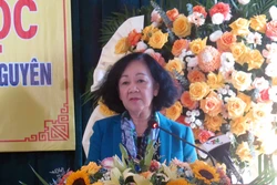 Thường trực Ban Bí thư Trương Thị Mai dự Ngày hội Đại đoàn kết toàn dân tộc tại tỉnh Thái Nguyên