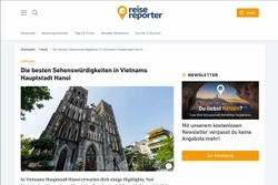 Trang tin du lịch reisereporter giới thiệu các thắng cảnh đặc sắc của thủ đô Hà Nội. Ảnh: TTXVN phát