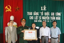 Cấp Bằng "Tổ quốc ghi công" cho 498 liệt sĩ