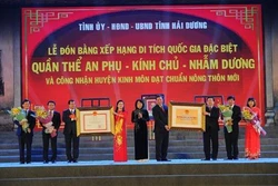 Hải Dương đón Bằng xếp hạng Di tích Quốc gia đặc biệt quần thể An Phụ - Kính Chủ - Nhẫm Dương