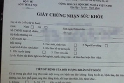 Khởi tố 2 bị can bán giấy khám sức khỏe giả