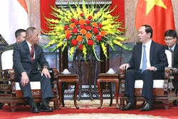 Chủ tịch nước Trần Đại Quang tiếp Bộ trưởng Quốc phòng Indonesia