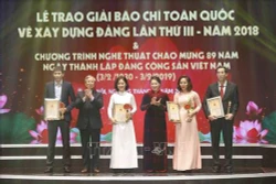Lễ trao Giải báo chí toàn quốc về xây dựng Đảng lần thứ ba - năm 2018