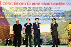 Huyện Mù Cang Chải nhận Bằng xếp hạng Di tích Quốc gia đặc biệt Ruộng bậc thang và di sản phi vật thể Quốc gia Lễ mừng cơm mới