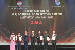 Vinh danh 80 tác phẩm đoạt Giải báo chí "Vì sự nghiệp Đại đoàn kết toàn dân tộc" lần thứ XV