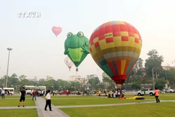 Các khinh khí cầu tại lễ hội năm nay có hình dáng, màu sắc rất sinh động. Ảnh: Quang Cường – TTXVN