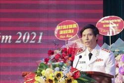 Đại tá Ngô Thanh Bình phát biểu nhận nhiệm vụ. Ảnh: Xuân Tư – TTXVN