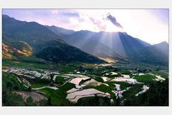 Quang cảnh ruộng bậc thang ở Tú Lệ (Yên Bái). Ảnh: Phạm Tiến Dũng