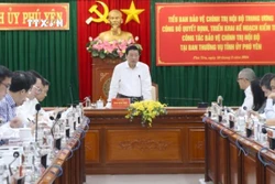 Trưởng Ban Nội chính Trung ương Phan Đình Trạc làm việc tại tỉnh Phú Yên