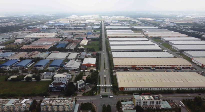 Khu công nghiệp Việt Nam - Singapore II (VSIP II) ở phường Hoà Phú, thành phố Thủ Dầu Một hiện có 116 doanh nghiệp đang hoạt động, đạt tỷ lệ lấp đầy doanh nghiệp là 100%. Ảnh: Vũ Sinh - TTXVN