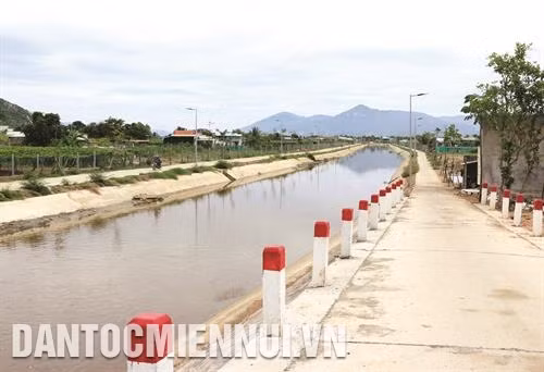 Huyện Ninh Hải quan tâm, đầu tư xây dựng hệ thống kênh mương dẫn nước phục vụ đồng bào sản xuất nông nghiệp. Ảnh: Công Thử Xã Xuân Hải, xã của vùng đồng bào Chăm - là một trong ba xã đầu tiên của huyện Ninh Hải đạt chuẩn nông thôn mới. Ảnh: Công Thử