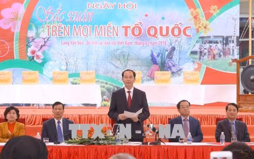 Chủ tịch nước Trần Đại Quang phát biểu. Ảnh: Doãn Tấn - TTXVN