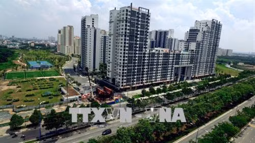 Dự án tái định cư Khu đô thị mới Thủ Thiêm chuyển sang thành dự án nhà ở thương mại. Ảnh: Quang Nhựt - TTXVN