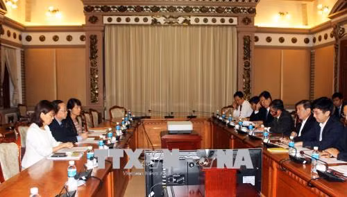 Quang cảnh buổi làm việc. Ảnh: Xuân Khu - TTXVN