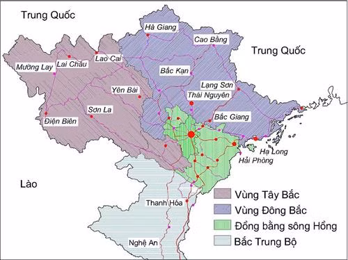 Các tiểu vùng địa lý tự nhiên của miền Bắc Việt Nam Các tiểu vùng địa lý tự nhiên của miền Bắc Việt Nam