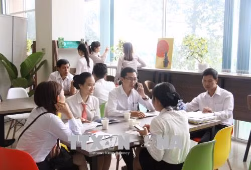 Một góc không gian làm việc chung về khởi nghiệp tỉnh Đắk Lắk. Ảnh: Hoài Thu – TTXVN