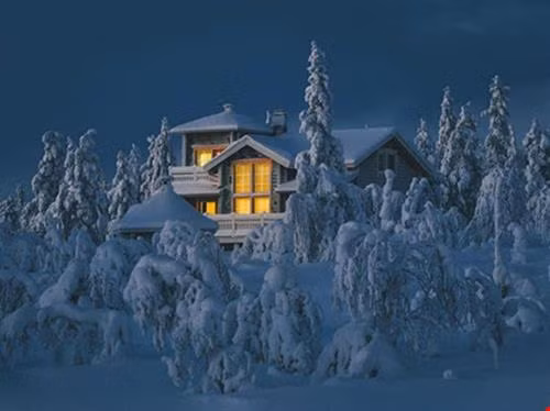 Có khoảng 400.000 người đến thăm quan tại ngôi làng của ông già tuyết Santa Claus ở Rovaniemi, Lapland mỗi năm. Theo truyền thuyết, ông già Noel đầu tiên sống trên núi Korvatunturi, cao 483 m nằm ở phía đông Lapland. Người dân nơi đây truyền tai nhau vì dãy núi mang hình dáng của cái tai nên ông già Noel có thể lắng nghe được mọi mong ước của trẻ em trên khắp thế giới. Chưa trang trí Noel, những ngôi nhà ở khu làng vẫn tuyệt đẹp nhờ Tuyết phủ trắng xóa quanh nhà. Khu làng ở trên cao như trong truyện cổ tích. Những ánh nắng hiếm hoi của vùng đất phủ đầy Tuyết trắng. Những chú tuần lộc nằm giữa đường thưởng thức tuyết. Tuần lộc được nuôi khá nhiều nơi đây. Về đêm, quê hương của ông già Noel cũng đượm một màu tuyệt đẹp của xứ sở thần tiên. Tuyết phủ trắng cảnh vật nơi đây