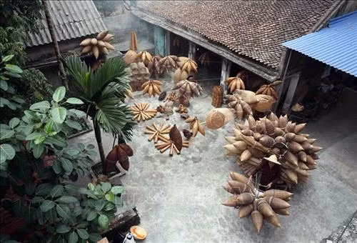 Nguyên liệu để làm ra những chiếc rọ, đó là nứa được chuyển từ trên rừng về. Ảnh: Phạm Kiên – TTXVN Kỹ thuật đan không chỉ cần sự khéo léo, tỉ mỉ để tạo ra những sản phẩm tinh tế, bền chặt mà còn cần sự kiên nhẫn, chăm chỉ và tình yêu nghề của người đan. Ảnh: Phạm Kiên – TTXVN Bà Đào Thanh Miên gắn bó với nghề đan đó từ khi còn rất nhỏ và đến giờ bà vẫn làm đều đặn hàng ngày. Ảnh: Phạm Kiên – TTXVN Hàng ngày, trong làng, già trẻ nhộn nhịp phơi nan, đan đó, tạo thành bức tranh đặc sắc làng nghề nông thôn. Ảnh: Phạm Kiên – TTXVN Sau khi hoàn thành, những chiếc đó được mang đi tiêu thụ ở các vùng chiêm trũng các huyện Tiên Lữ, Ân Thi, Phù Cừ của tỉnh Hưng Yên và các tỉnh thành Bắc Ninh, Hải Dương, Hải Phòng… để người nông dân đi đồng đặt bắt cua, cá, lươn. Ảnh: Phạm Kiên – TTXVN Một góc nhìn đan đó từ trên cao tạo nên bức tranh đặc sắc làng nghề nông thôn. Ảnh: Phạm Kiên – TTXVN Khung cảnh làng quê với những nghệ nhân đan đó bên ngôi nhà đậm chất Bắc Bộ thật bình yên. Ảnh: Phạm Kiên - TTXVN
