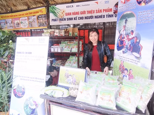 “Gạo sạch Triệu Phong” được quảng bá tại hội chợ “Đặc sản vùng miền Việt Nam”. Ảnh lienminhquangtri.vn