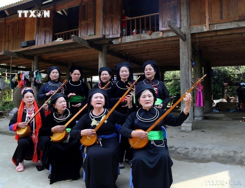 Thực hành Then của người Tày, Nùng, Thái ở Việt Nam chính thức được UNESCO ghi danh vào danh sách Di sản văn hóa phi vật thể đại diện của nhân loại năm 2022. Ảnh: Quang Đán - TTXVN vna_potal_ngay_di_san_van_hoa_viet_nam_2311_gop_phan_to_tham_hinh_anh_viet_nam_voi_the_gioi_7087880.jpg