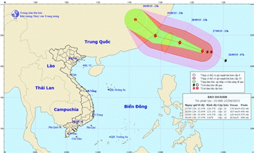 Tin về cơn bão Dujuan