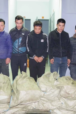 Biên phòng Lạng Sơn phát hiện 77 bao tải chứa hơn 1 tấn xúc xích nhập lậu