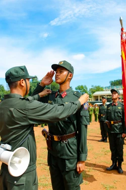 1.000 cán bộ, chiến sĩ Cảnh sát cơ động luyện tập diễu binh, diễu hành tại Lào Cai