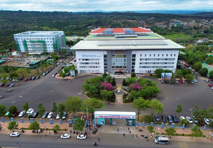 Bệnh viện Đa khoa vùng Tây Nguyên với cơ sở vật chất khang trang, hiện đại. Ảnh: Thanh Tùng/TTXVN tay-nguyen-161025.jpg