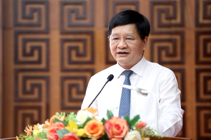 Ông Lê Thành Đô, Chủ tịch UBND tỉnh Điện Biên phát biểu giao nhiệm vụ cho các ông, bà vừa được bổ nhiệm. Ông Lê Thành Đô, Chủ tịch UBND tỉnh Điện Biên phát biểu giao nhiệm vụ cho các ông, bà vừa được bổ nhiệm.
